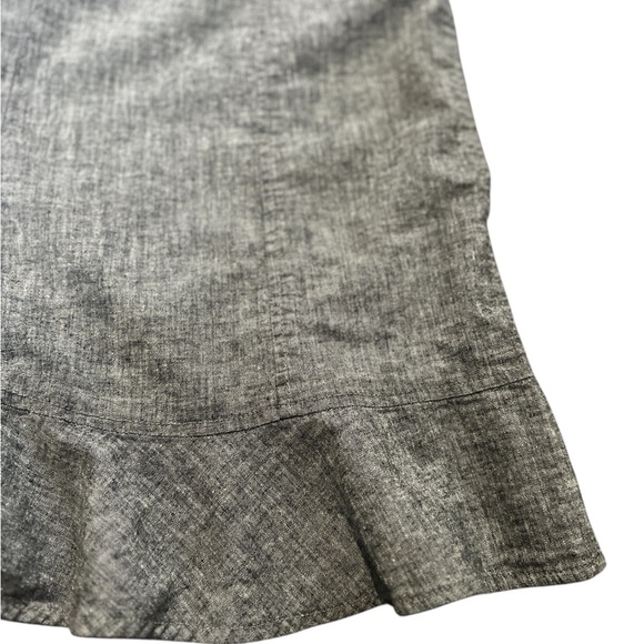 Smart Set Linen/cotton/spandex ruffle bottom grey  lightweight skirt. Sz 13 - Picture 3 of 8
